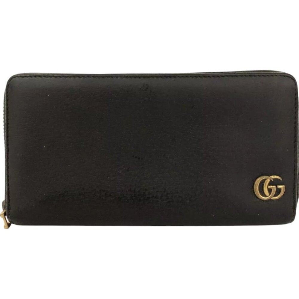 024213AX (G2) Gucci Wallet Long Black Leather